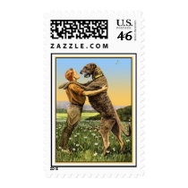 "Irish Wolfhound Greeting" postage