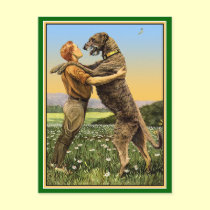 "Irish Wolfhound Greeting" postcards