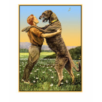"Irish Wolfhound Greeting" t-shirts