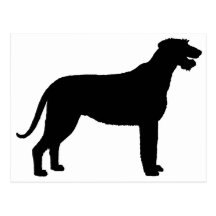 Irish Wolfhound (in black) Postcard