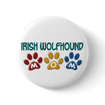 IRISH WOLFHOUND Mom Paw Print 1 buttons