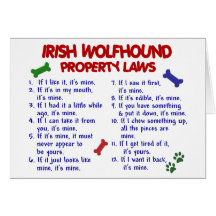 IRISH WOLFHOUND Property Laws 2 Card