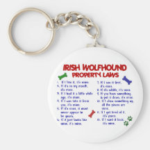 IRISH WOLFHOUND Property Laws 2 Keychain