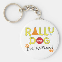 Irish Wolfhound Rally Dog Keychains