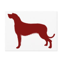 Irish Wolfhound (Red) postcards