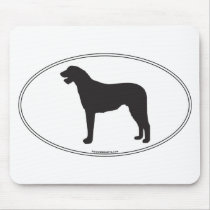 Irish Wolfhound Silhouette Mouse Mats