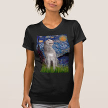 Irish Wolfhound - Starry Night (Vert) T Shirt
