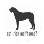 Irish Wolfhound Round Sticker