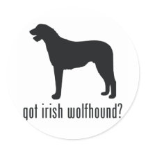 Irish Wolfhound Round Sticker