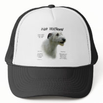 Irish Wolfhound (wht) History Design hats
