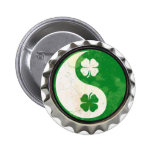 Irish Yin Yang Shamrock Button buttons