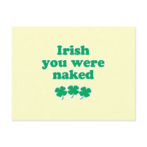 IRISH YOU WERE NAKED POSTCARD
