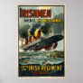 Irishmen Avenge the Lusitania - Vintage Poster