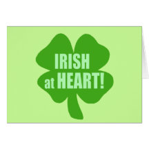 Irlandés en el corazón tarjeton