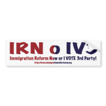 IRN o IV3 Bumper Sticker1
