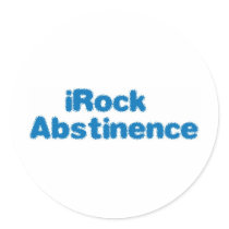 iRock Abstinence Round Sticker