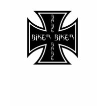Iron cross biker babe t-shirts