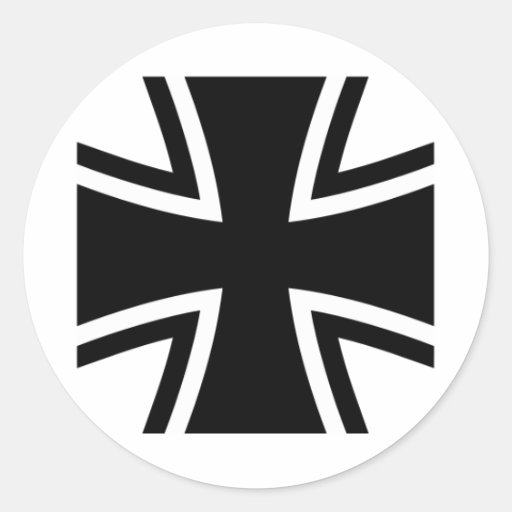 IRON CROSS CLASSIC ROUND STICKER Zazzle