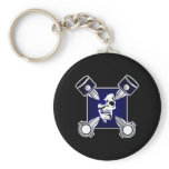 Iron Cross Pistons Skull Black keychains