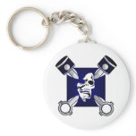 Iron Cross Pistons Skull keychains