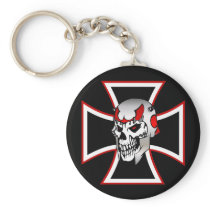 Iron Cross Skull keychain
