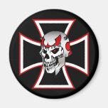 Iron Cross Skull refrigerator magnet