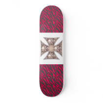 Iron Cross Skull skateboard