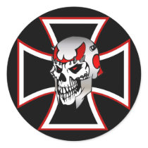 Iron Cross Skull sticker