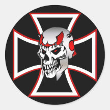 Iron Cross Skull sticker