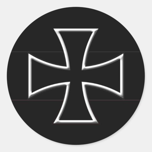 Iron Cross Classic Round Sticker Zazzle