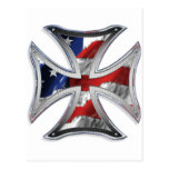 Iron Cross w/ American Flag Post Cards