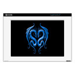 Iron Dragons, blue and black Laptop Skin