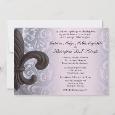 iron fleur de lis Wedding Invitation by AlongThoseLines