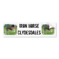 Iron Horse Clydesdales Bumper Sticker