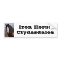 Iron Horse Clydesdales Bumpersticker