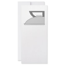 Iron illustration. Gray and Black on White. Rack Cards