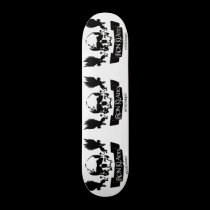 Iron Kladd Skull Logo Custom Skateboard (wht)