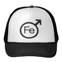 Iron Man Male gender symbol Fe design Mesh Hat