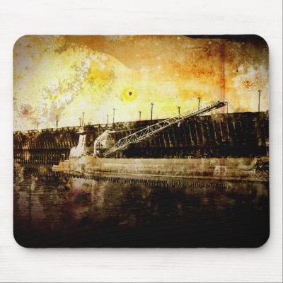 Iron Ore Freighter Mouse Pad by flyingdisc