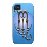 Iron Scorpio Symbol, blue iPhone 4/4S Case