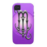 Iron Scorpio Symbol, purple iPhone 4 Case