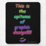 Ironic Designer- Black Background mousepads