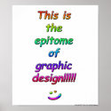 Ironic Designer- White Background posters