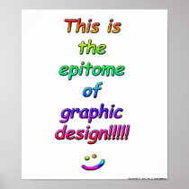 Ironic Designer- White Background Posters