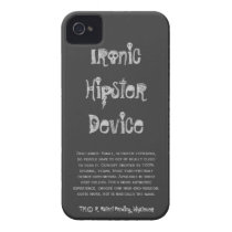 Ironic Hipster Device, Disclaimer iPhone 4 Case