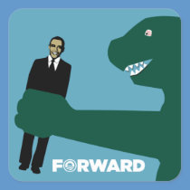 Ironic Obama Forward - Japanese Monster stickers stickers