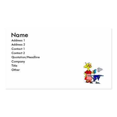 Ironing Alien Business Card Template