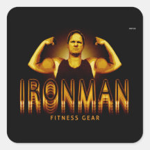 Ironman Fitness Gear Square Sticker
