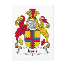 Irons Family Crest postcards