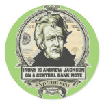 Irony Is Jackson on a Central Bank Note Stickers